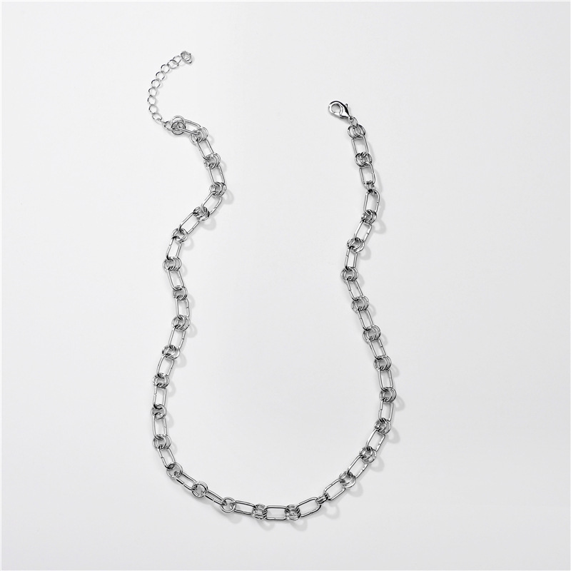 Fashion Environmental Protection Alloy Handmade Chain Mid-length Necklace Wholesale display picture 2