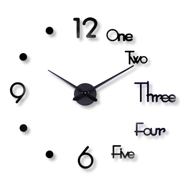 Simple ronda de moda ponche-libre bricolaje sala de estar Reloj de pared acrílico hogar creativo reloj decorativo espejo reloj