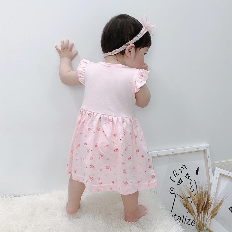 Summer Children&#39;s Clothing Sweet And Cute Full Printed Vest Dress Wholesale display picture 2