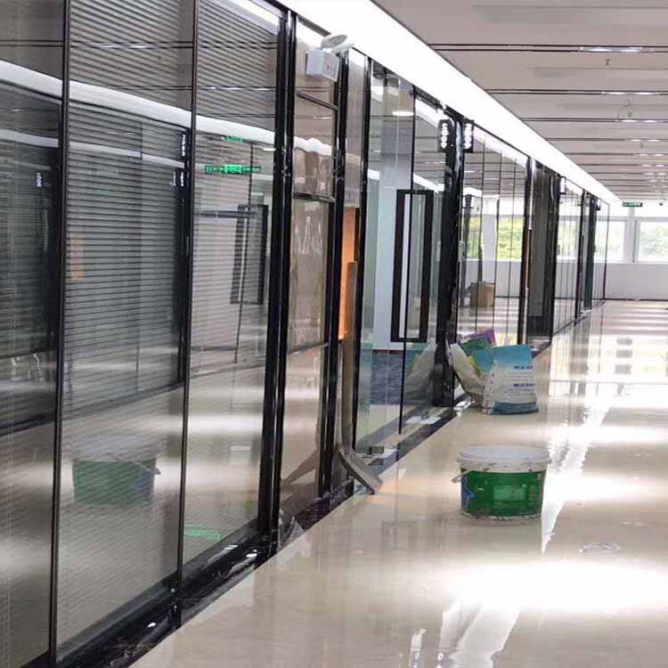 全国免费上门测量安装办公室厂房铝合金百叶高间隔隔断墙玻璃隔断|ms