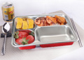 塑钢一体餐盒   学生营养餐餐盒  反复用餐盒
