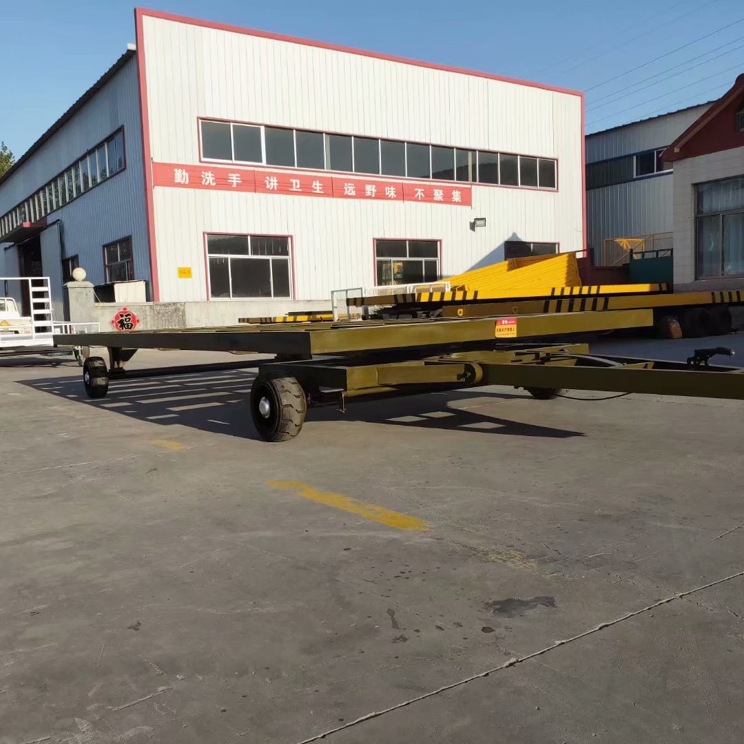 8吨框架平板拖车8500*2500工地用钢筋转运牵引拖车钢材转运工具车