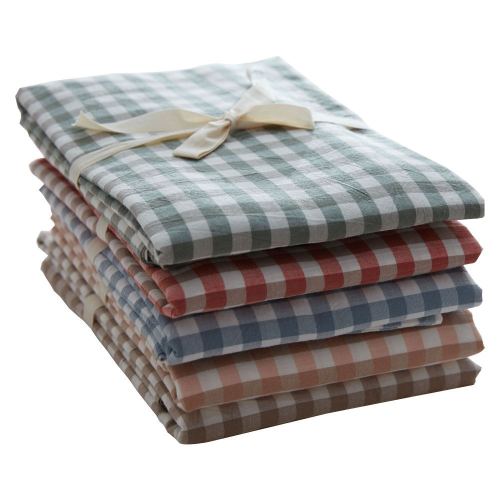 Unbranded 100% Cotton Dyed Washed Cotton Pillowcase Set (Pair) - Direct Manufacturer Sale Single or Double Use Pillowcases Wholesale Supply