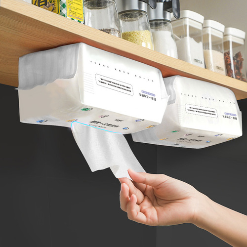 Extractable Kitchen Disposable Lazy Cloths 80 Pcs Oil-Proof Table and Dish Wiping Cloths, Washable, Wet and Dry Two-Use