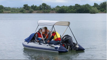 3.8米进口PVC橡皮艇 加厚耐磨皮划艇 充气运动艇 皮筏子 钓鱼船