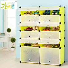 简易鞋柜组合大容量塑料多层收纳鞋架树脂鞋架可拆装鞋柜厅柜