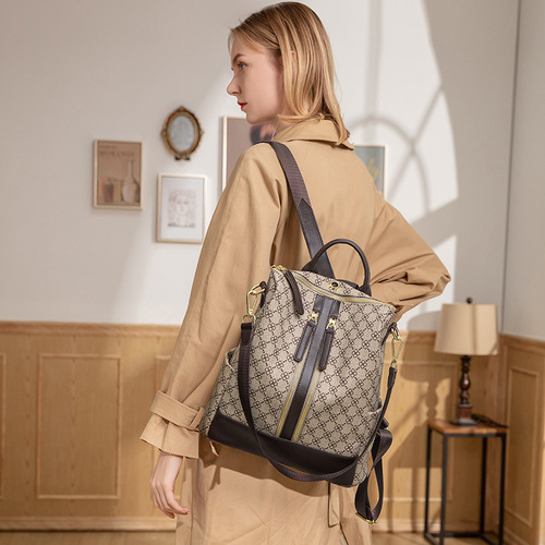 Backpack women's Korean version  new easy-to-match women's bag fashionable casual dual-use mommy large capacity women's backpack trendy