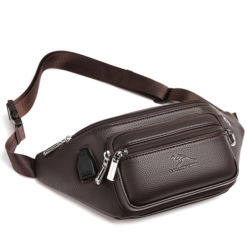 Bodi Kangaroo men's waist bag large capacity sports casual waist bag mobile phone bag shoulder bag fashion 2003 cross-border supply