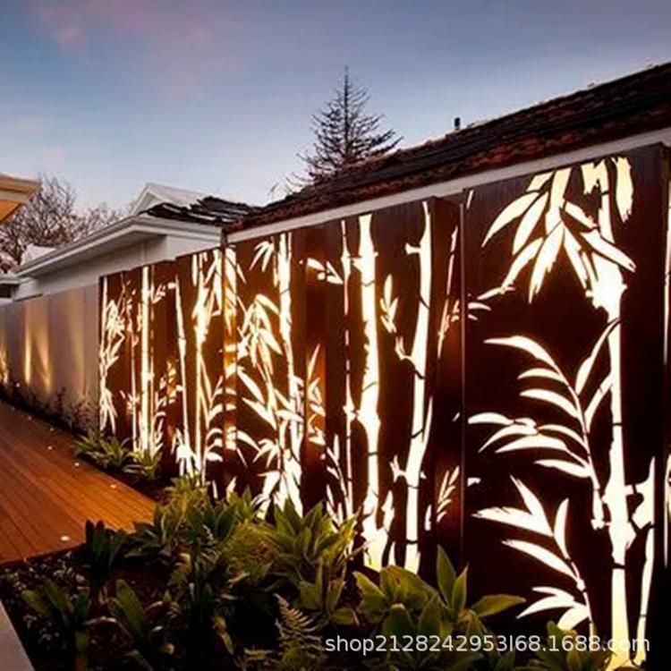 耐候钢板采购加工景观红锈板园林装饰造型加工规格多样激光雕刻