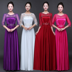 Evening Dresses cocktail party banquet dress vestido de banquete de cóctel Chorus dress, female leader&apos;s performance chorus uniform