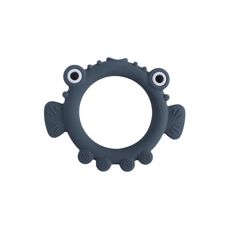 Nuevo pico chupete clip burbuja pescado cabeza grande silicona mordedor bebé silicona molar juguete mordedor chupete cadena