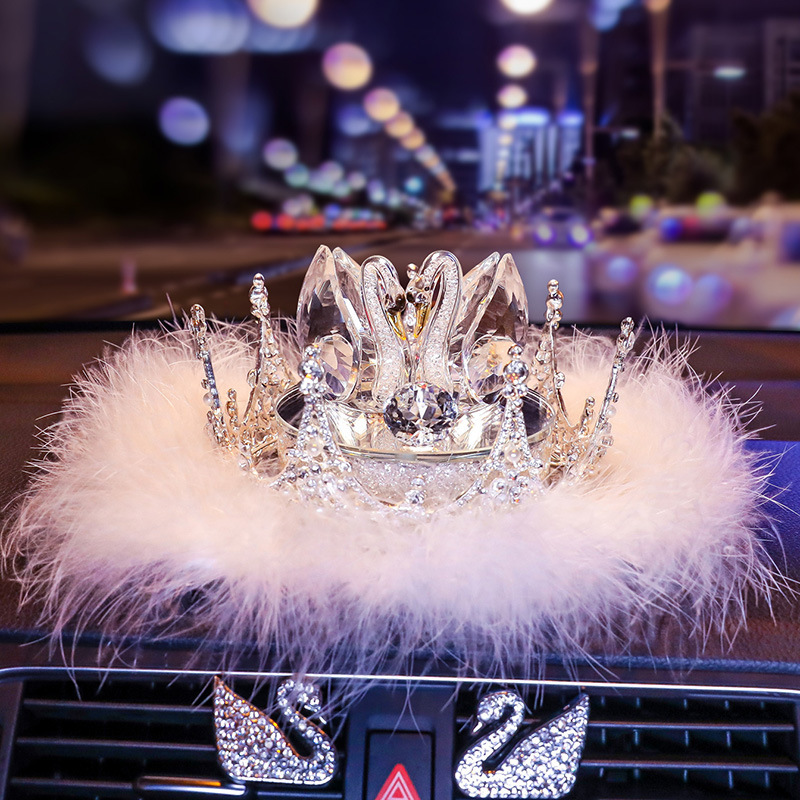 화이트 스완 향수 시트 + 크라운 A + 깃털 미끄럼 방지 매트