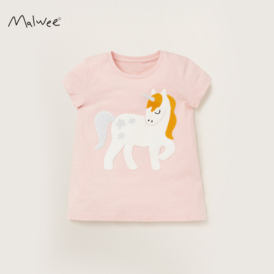 malwee 2020 new pattern Kids girl Short sleeved summer baby half sleeve jacket Wholesale sale