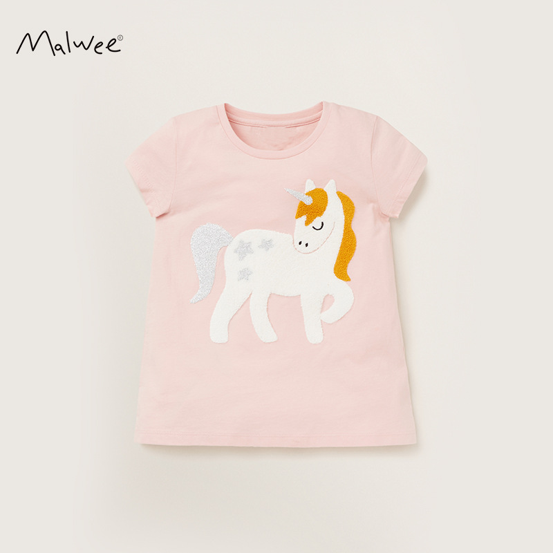 malwee 2020 new pattern Kids girl Short sleeved summer baby half sleeve jacket Wholesale sale