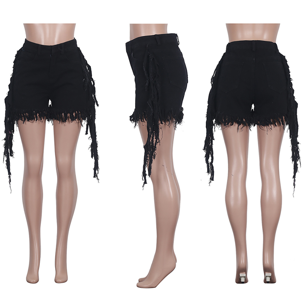 Women Clothing  Women Clothing Tasseled Jeans  Women Clothing (Pants Only) in Shorts