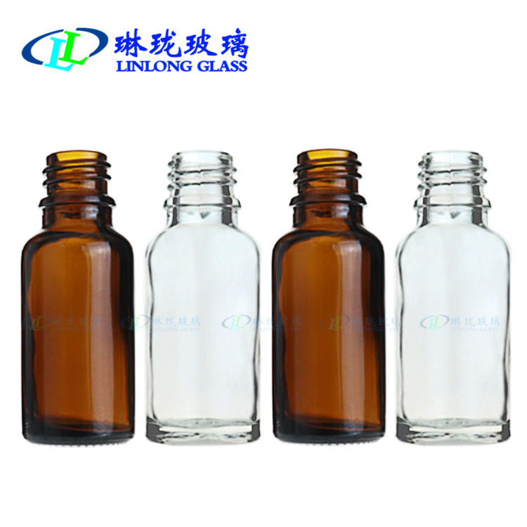  20ml玻璃瓶 茶色精油瓶 透明精油分装瓶小棕瓶滴管瓶 