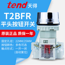 天得tend 天得 T2BFR-1C 平头按钮 红、绿、黄、黑，现货