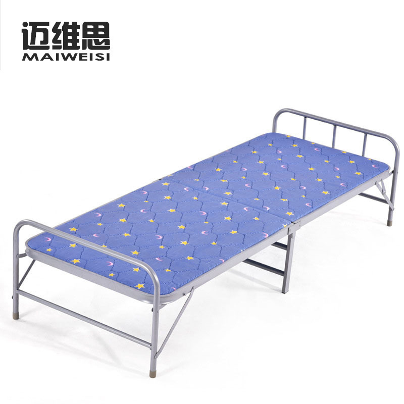 厂家批发医院陪护床便携救灾折叠午休床单人办公室两折木板海绵床