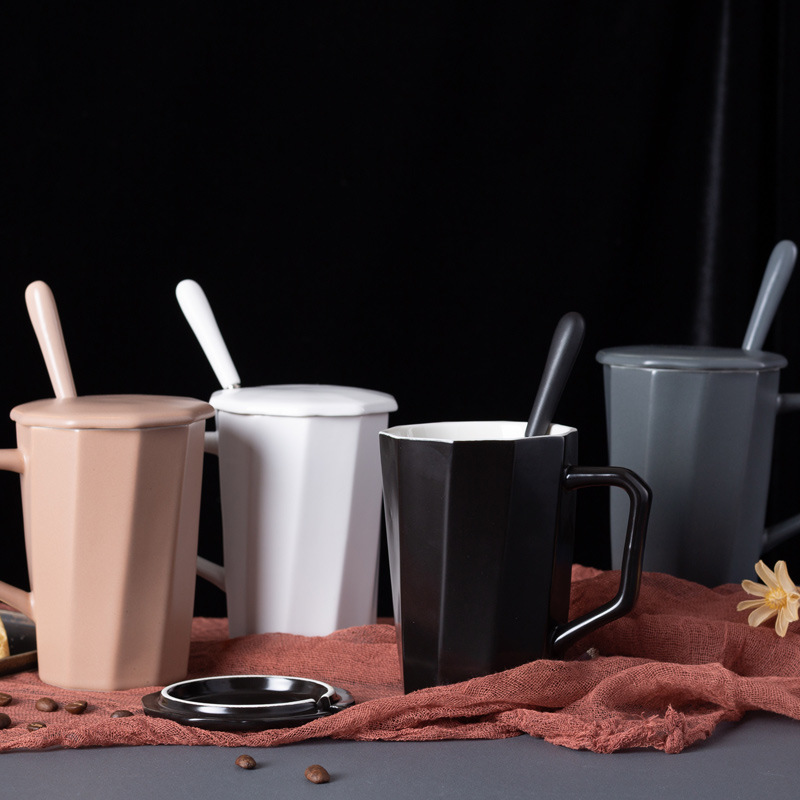 Tazas de cerámica poligonal tazas de café creativas tazas de agua tazas personalizadas LOGO tazas de regalo