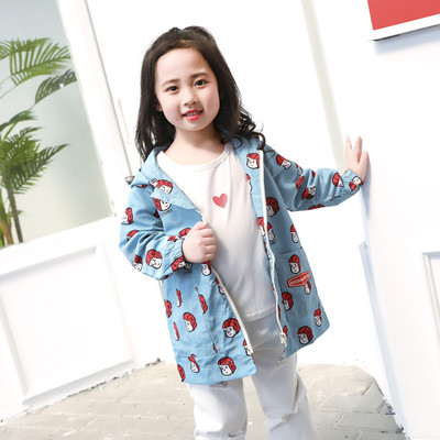 ins Pop cartoon BEBE men and women children coat double-deck Windbreaker Jacket Hooded zipper Assault Sweater