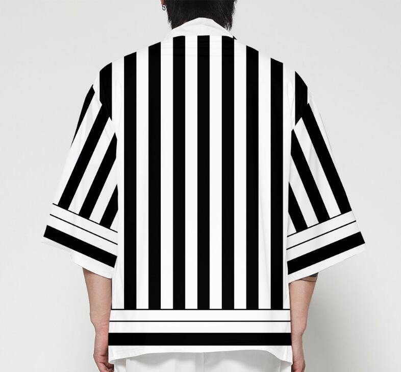 FCCEXIO Women/Men Summer Casual Cool Streetwear Demon Slayer Kimetsu no Yaiba Print Japanese Anime Kimono Haori Yukata Cosplay