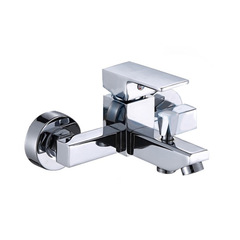 Sanlian bathroom shower faucet square bathtub faucet bathroom electroplated copper faucet basin faucet