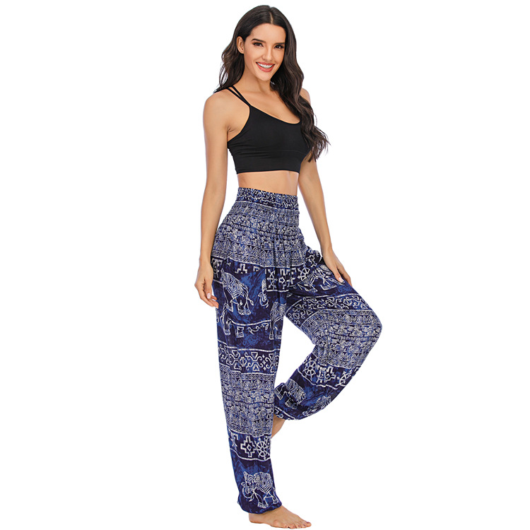 H017 cross border Amazon Europe, America and Thailand elephant Yoga Pants lantern pants yoga clothes casual pants