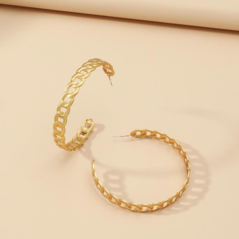 Simple Fashion Metal Circle Twist Earrings display picture 2