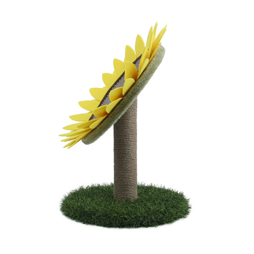 Factory direct sales pet products sisal sunflower cat scratching table cat claw grinding toy round cat scratching board