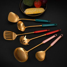 304不锈钢厨房炒菜锅铲煎铲汤勺家用厨具炊烹饪工具套装厂家批发