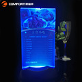 LED发光台卡酒吧餐厅酒水牌酒水展示架亚克力发光菜单夹 厂家现货