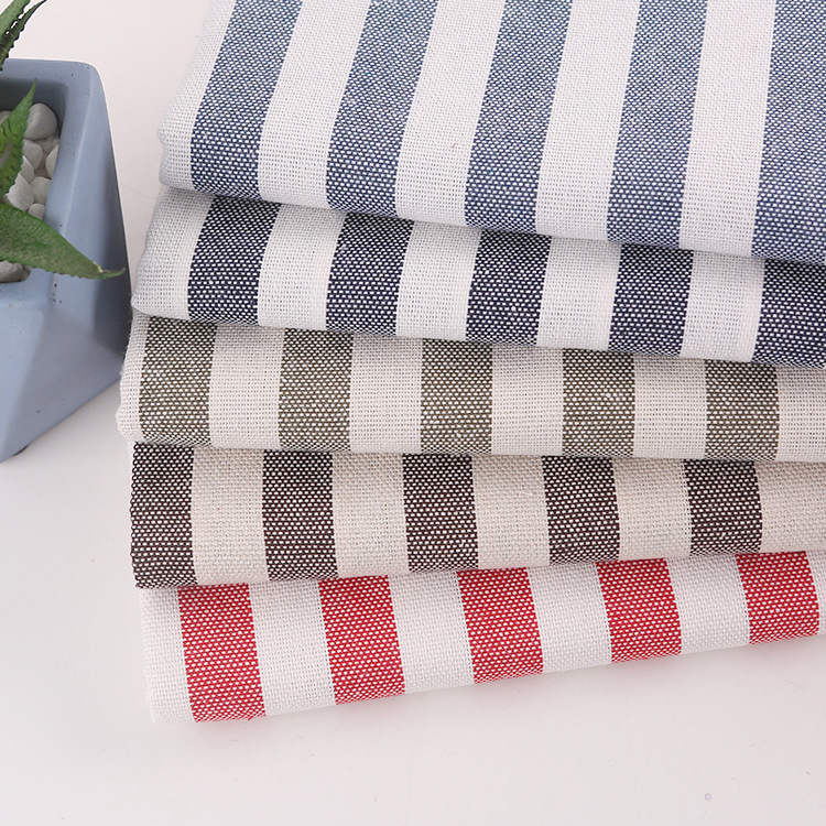 亚棉条子布 竖纹条纹面料 风衣西装沙滩裤面料