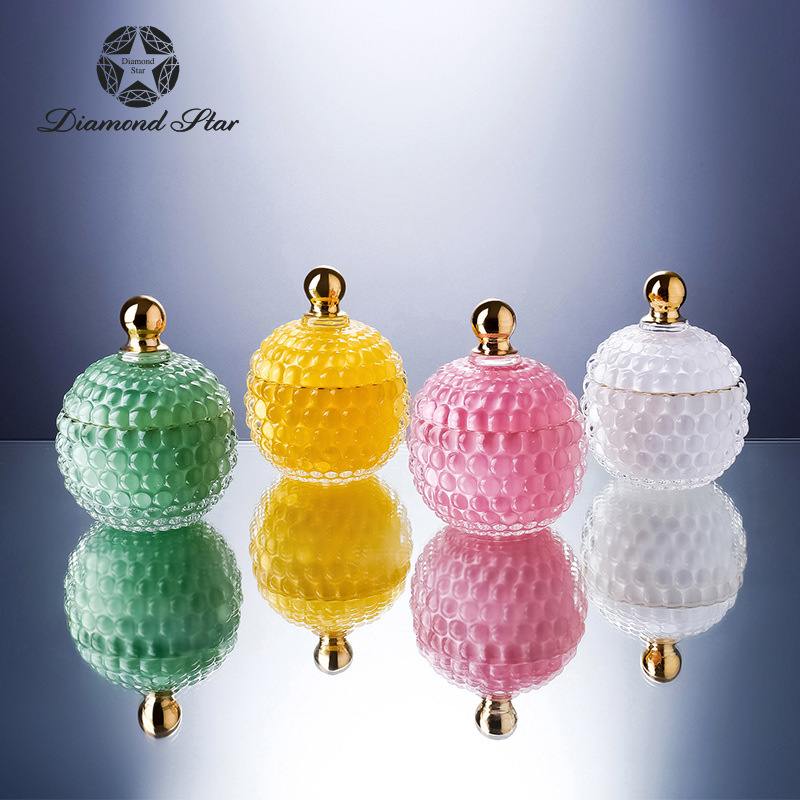 鑽石星 歐式輕奢現代水晶描金首飾盒裝飾儲物罐 軟裝家居飾品擺件