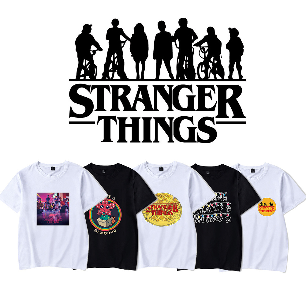 怪奇物語男裝短袖T恤男2020夏季新款韓版學院風寬松圓領上衣打底