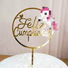 Spanish Birthday Happy Lottery Acrylic Cake Account Manufacturer directly for small Pegasus Baking Cake Decoration