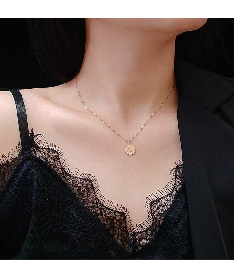 Ma Petite Cape Chanceuse Modèle De Vague D&#39;amour Rond Bonne Chance Collier Clavicule Nihaojewelry Gros display picture 4