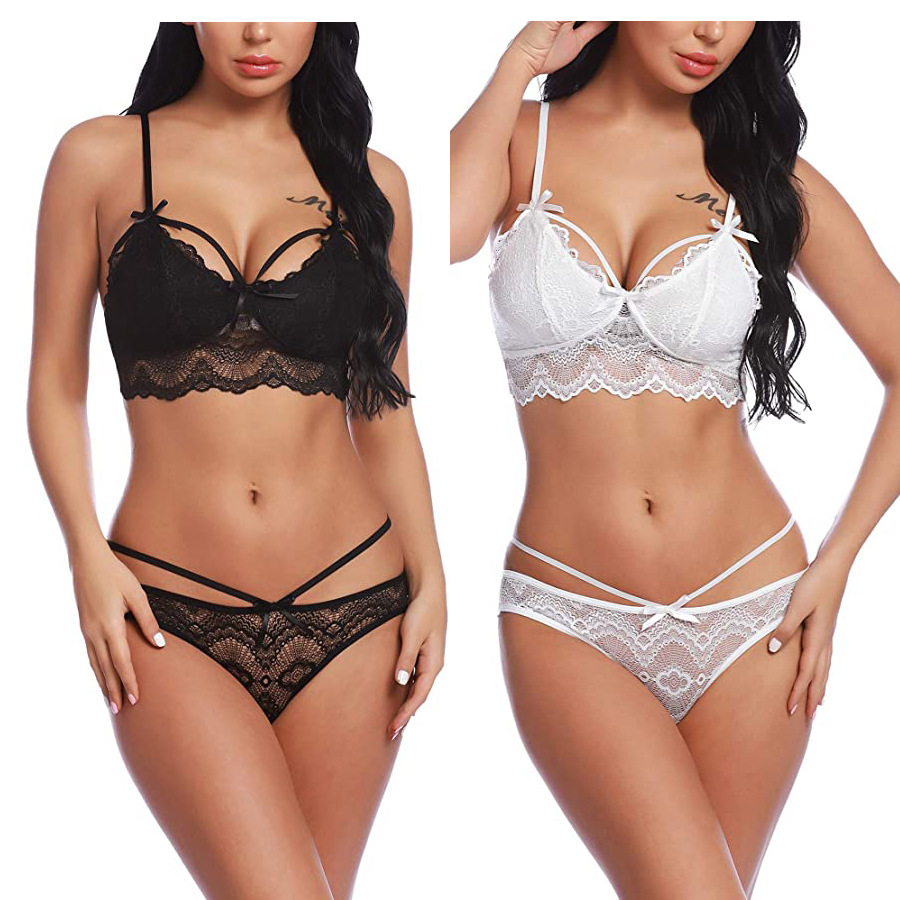 跨境产品 新款欧美情趣内衣 蕾丝镂空分体情趣内衣 厂家批发直销