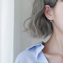 S925銀針星星耳釘2020新款潮女純銀耳環韓國簡約冷淡風小巧高級感