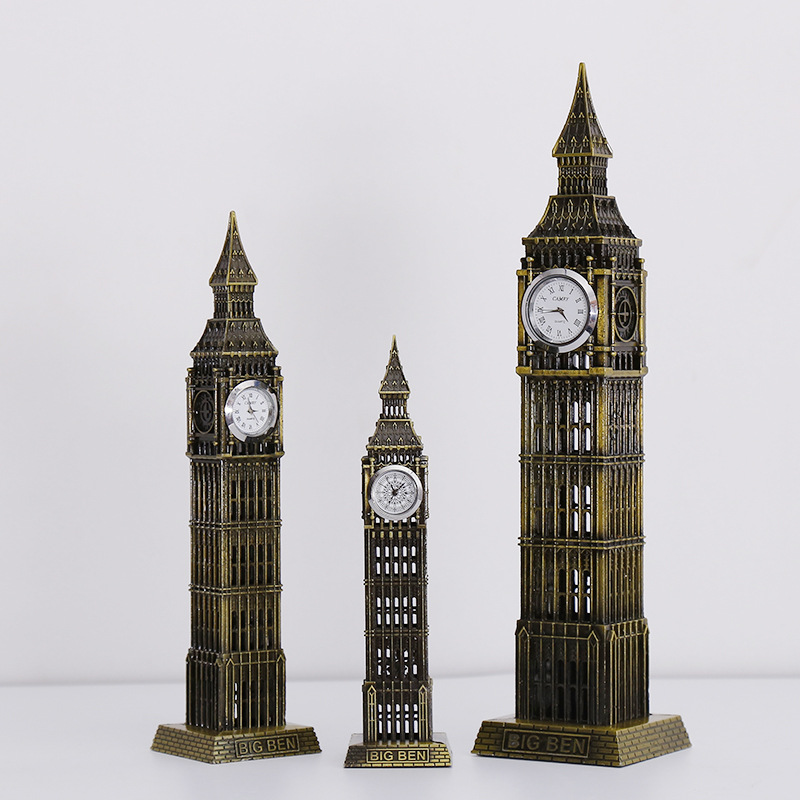 世界地标建筑英国伦敦大本钟模型家居办公橱窗桌面摆件纪念品