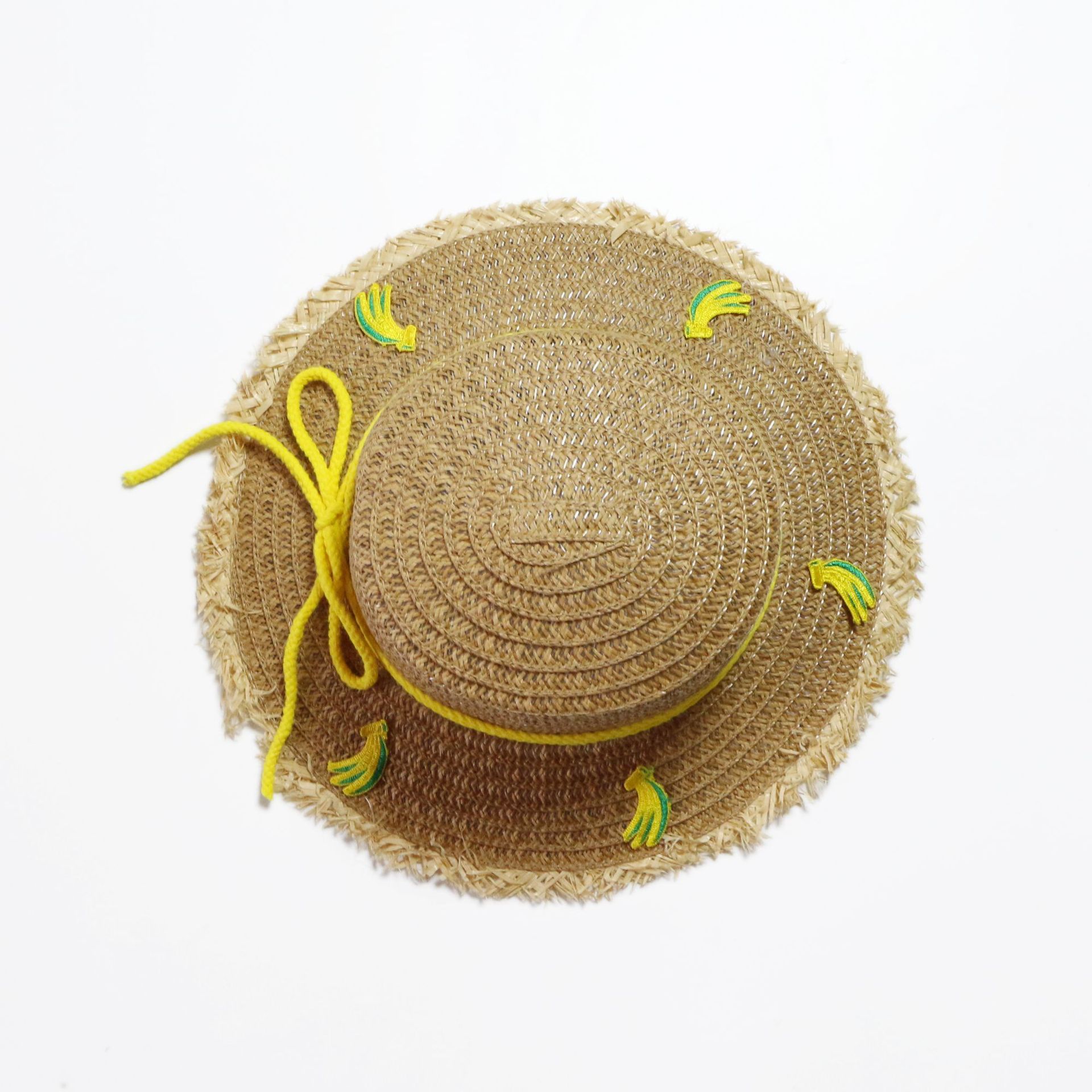 Chapeau De Soleil Pour Enfants Chapeau De Paille Chapeau De Fruits Été Grand Chapeau De Soleil À Dessus Plat En Gros Nihaojewelry display picture 2