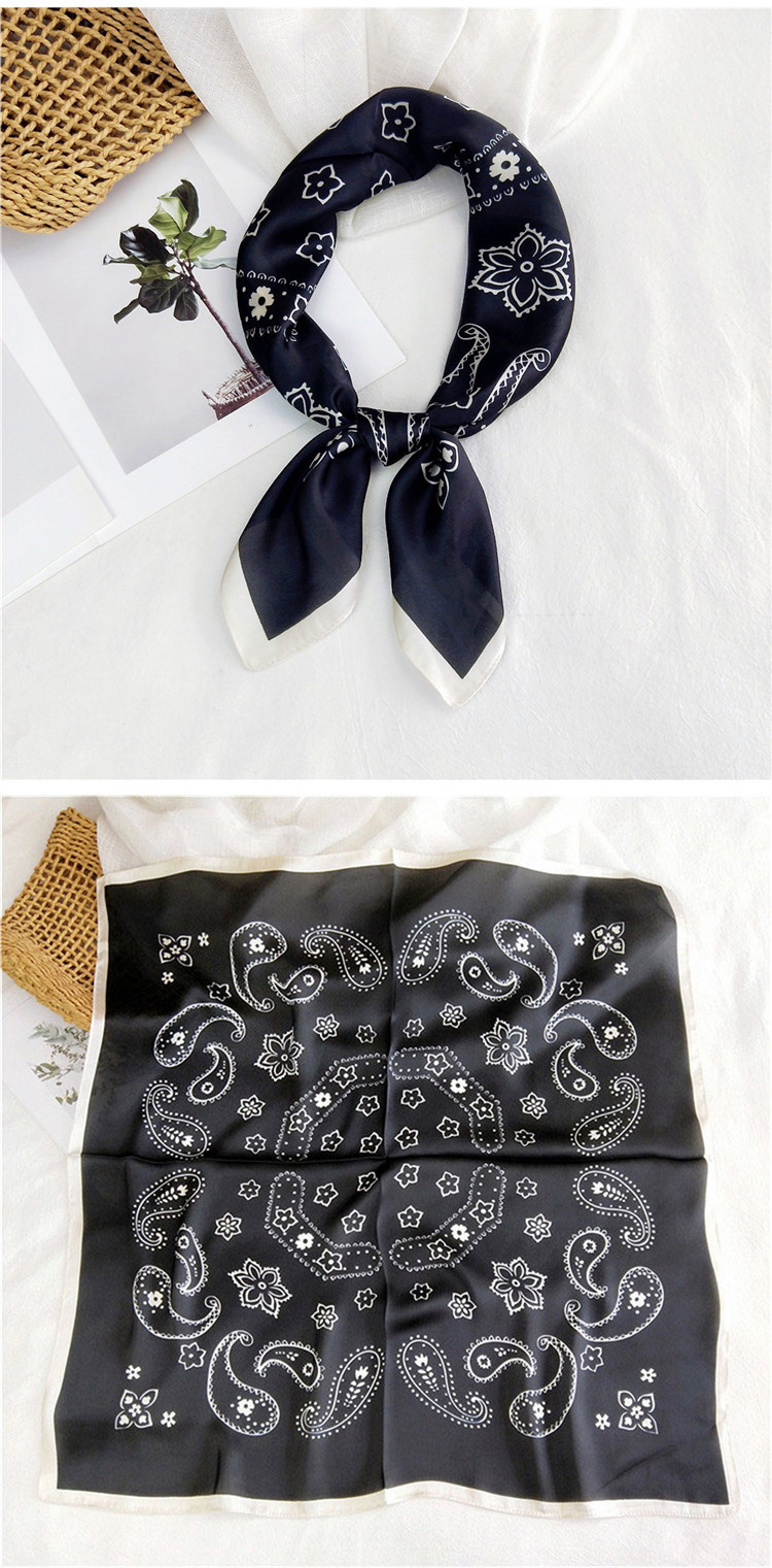 50g Weight Silk Scarf Classification Casual Occasion Satin Material Printing Pattern Spring&Summer, Autumn Season Women's Gender Simple Style Style Women's Simple Style Printing Satin Silk Scarf 16