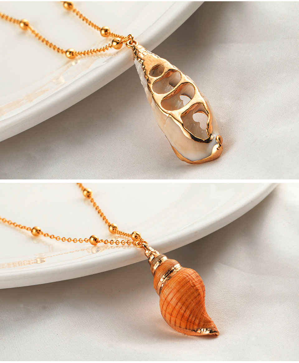 Simple Natural Shell Pendant Clavicle Chain display picture 4