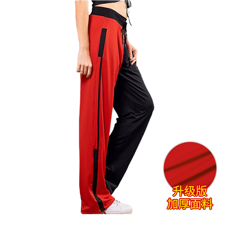 路伊梵秋冬廣場舞運動加厚健身褲女舞蹈褲瑜伽褲寬松健身服女批發