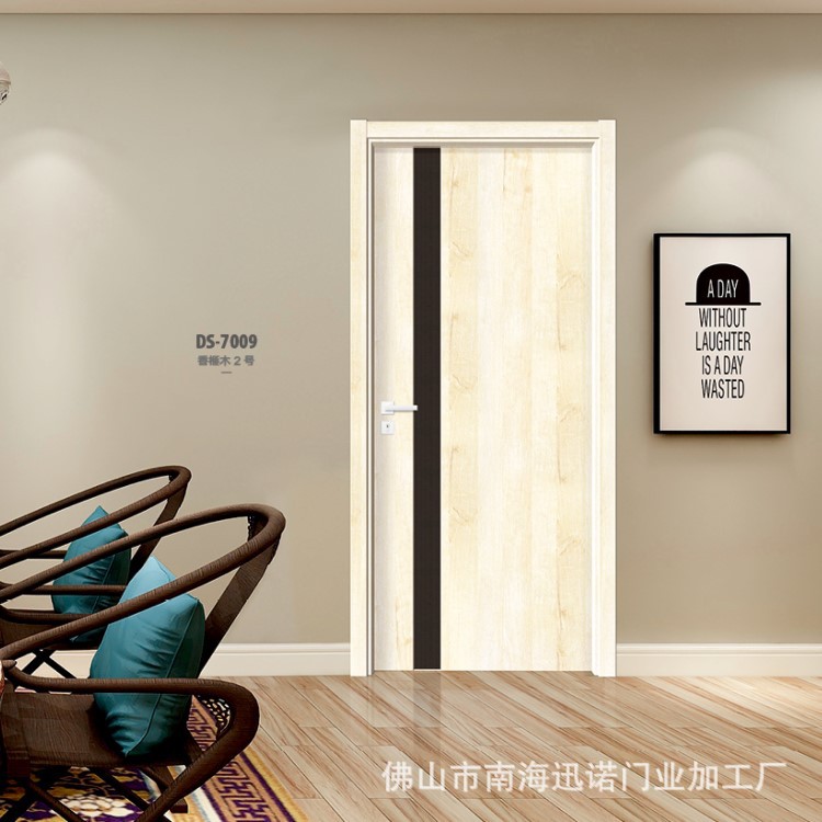 2022 nueva superficie de cristal de carbono chapa de madera maciza relleno cuadrado de producción y procesamiento de la puerta del hotel