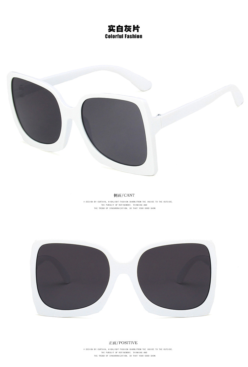 Large Frame Square Sunglasses New Trendy Retro Sunglasses Fashion Sunglasses display picture 6