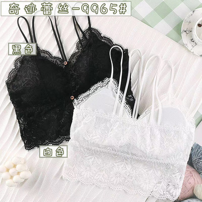 新款奇迹蕾丝纽扣美背裹胸吊带性感聚拢外穿无钢圈防走光女士内衣|ms