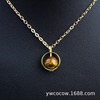 Necklace, crystal, universal chain for key bag  for elementary school students, simple and elegant design, Korean style