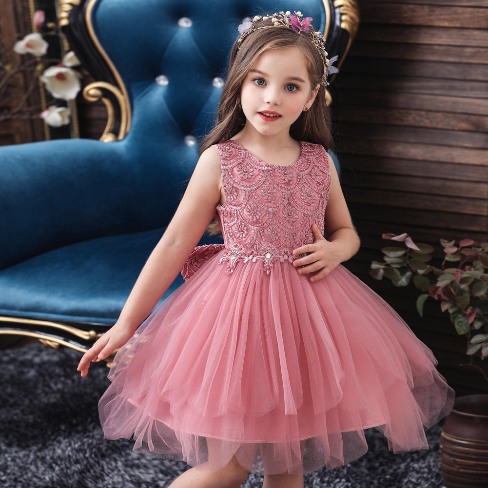 girls party dresses size 6 Stretch Lace Tulle Velvet Trim Girl Party Dress Plus Size by AS528+ Kids Dream