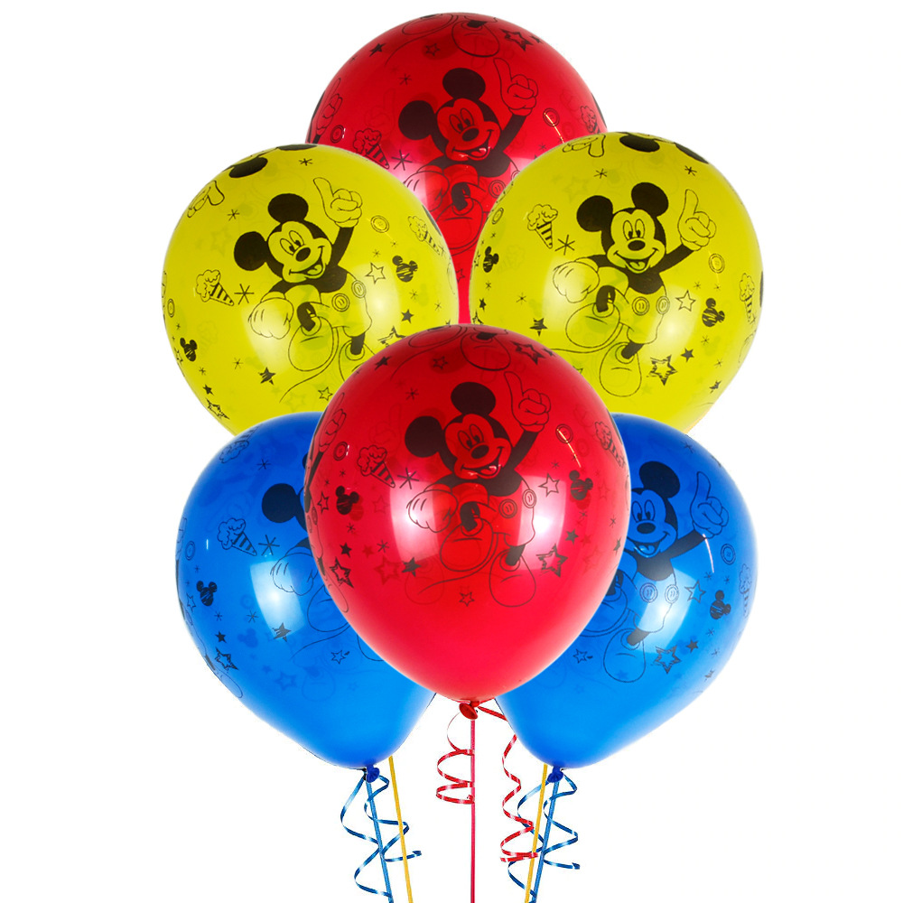 欧美热卖12寸米奇印花乳胶气球 生日派对装饰布置气球批发|ms