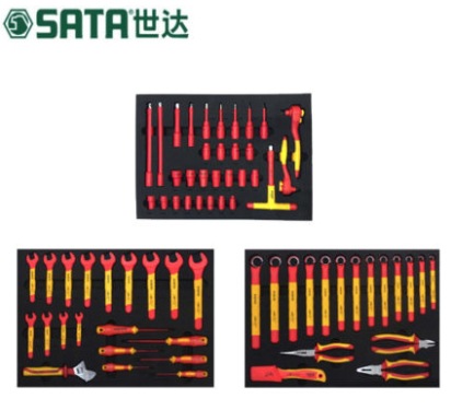 世达工具68件新能源汽车维修组套电工绝缘汽修机修组合套装 09928